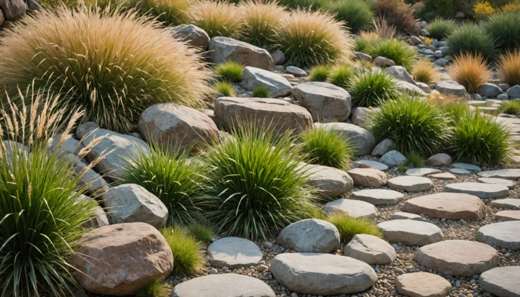 graminées pour jardin de rocaille