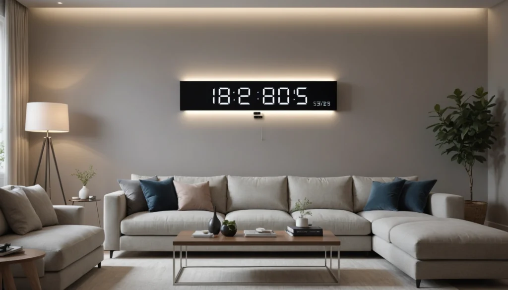horloge murale design moderne numérique