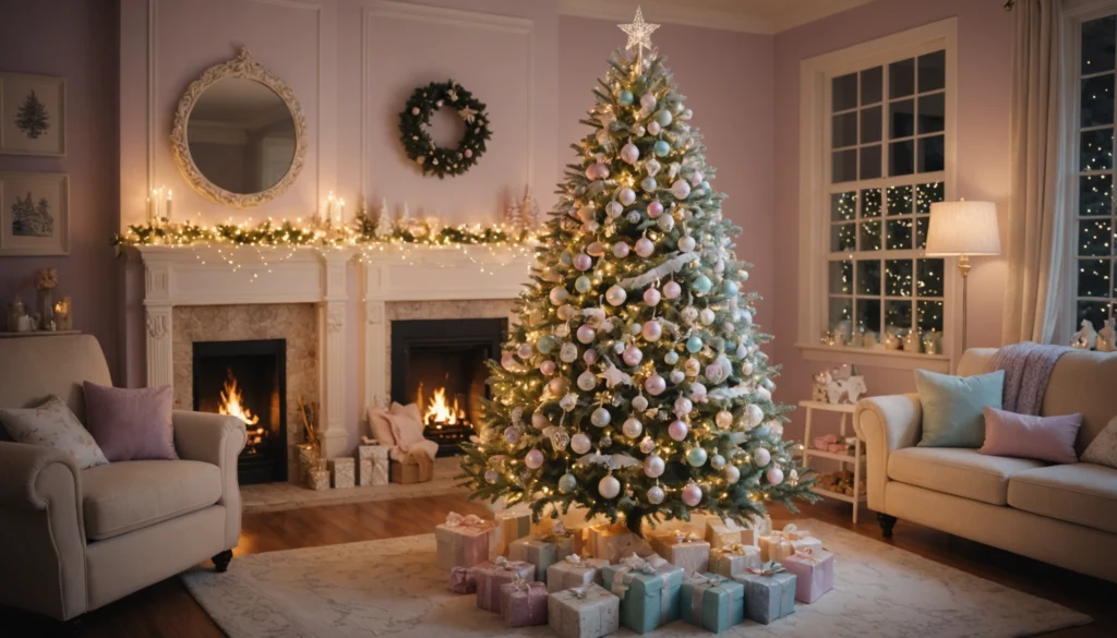 idées de sapin blanc décoré